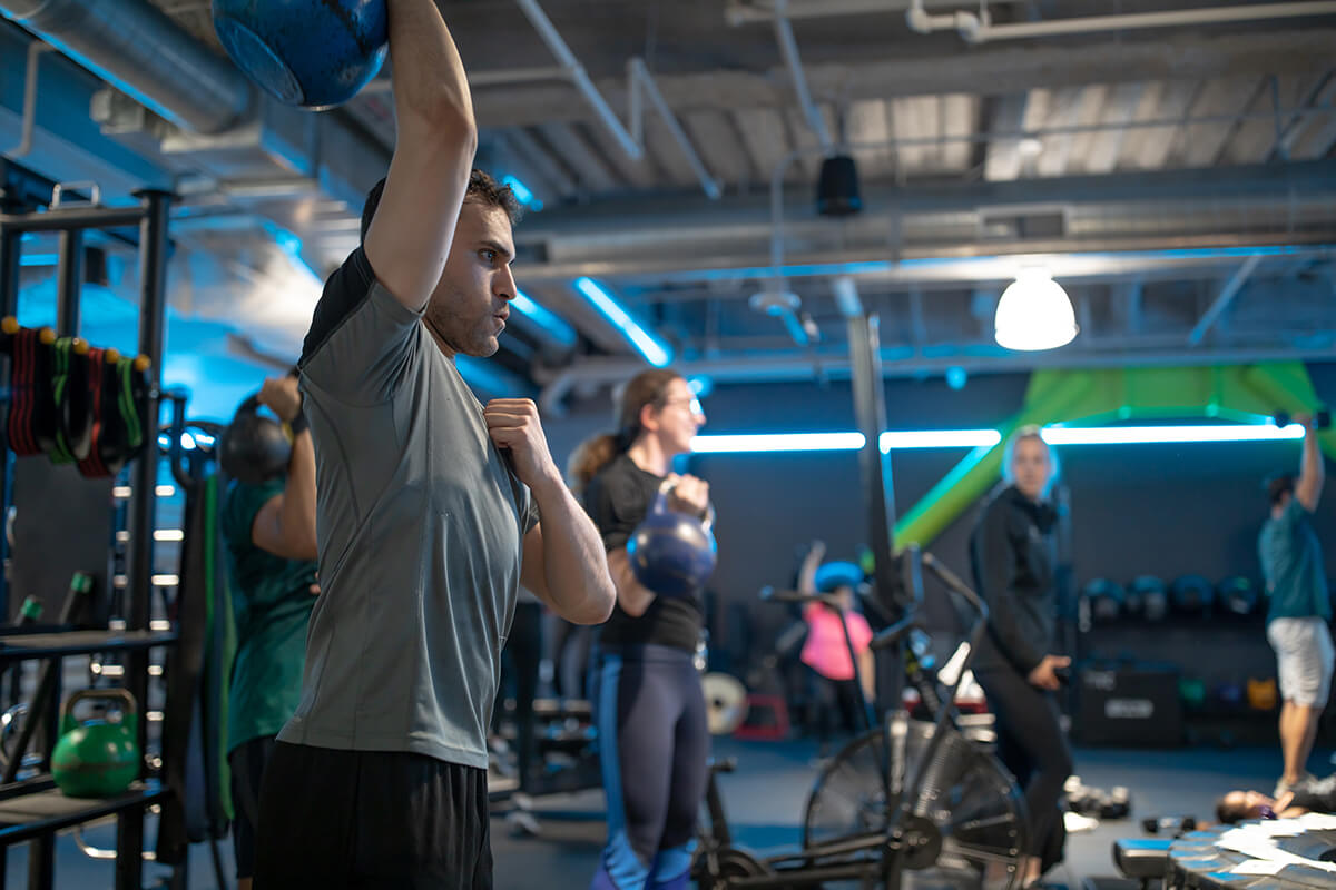 A HIIT class in progress at TRIFIT LA